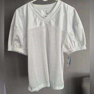 CHAMPRO size LARGE, WHITE, Mesh Football Jersey. NWT!